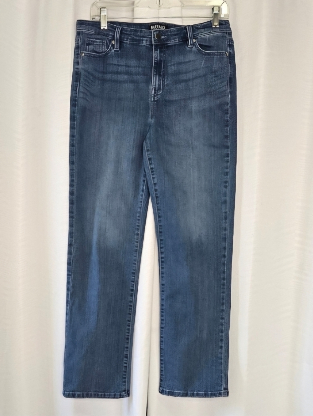 Buffalo David Bitton Alyssa medium wash hi rise straight leg stretch denim jeans
